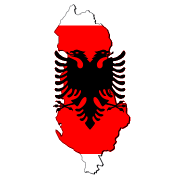 Carte et drapeau de Albanie