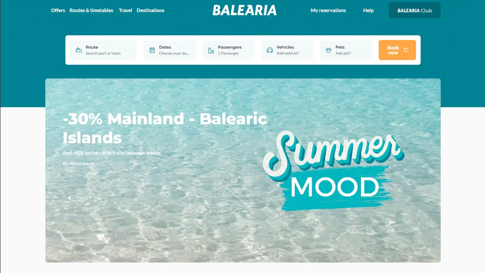 Balearia Summer Mood - jusqu'à 50% de réduction sur les BaléaresFerries.