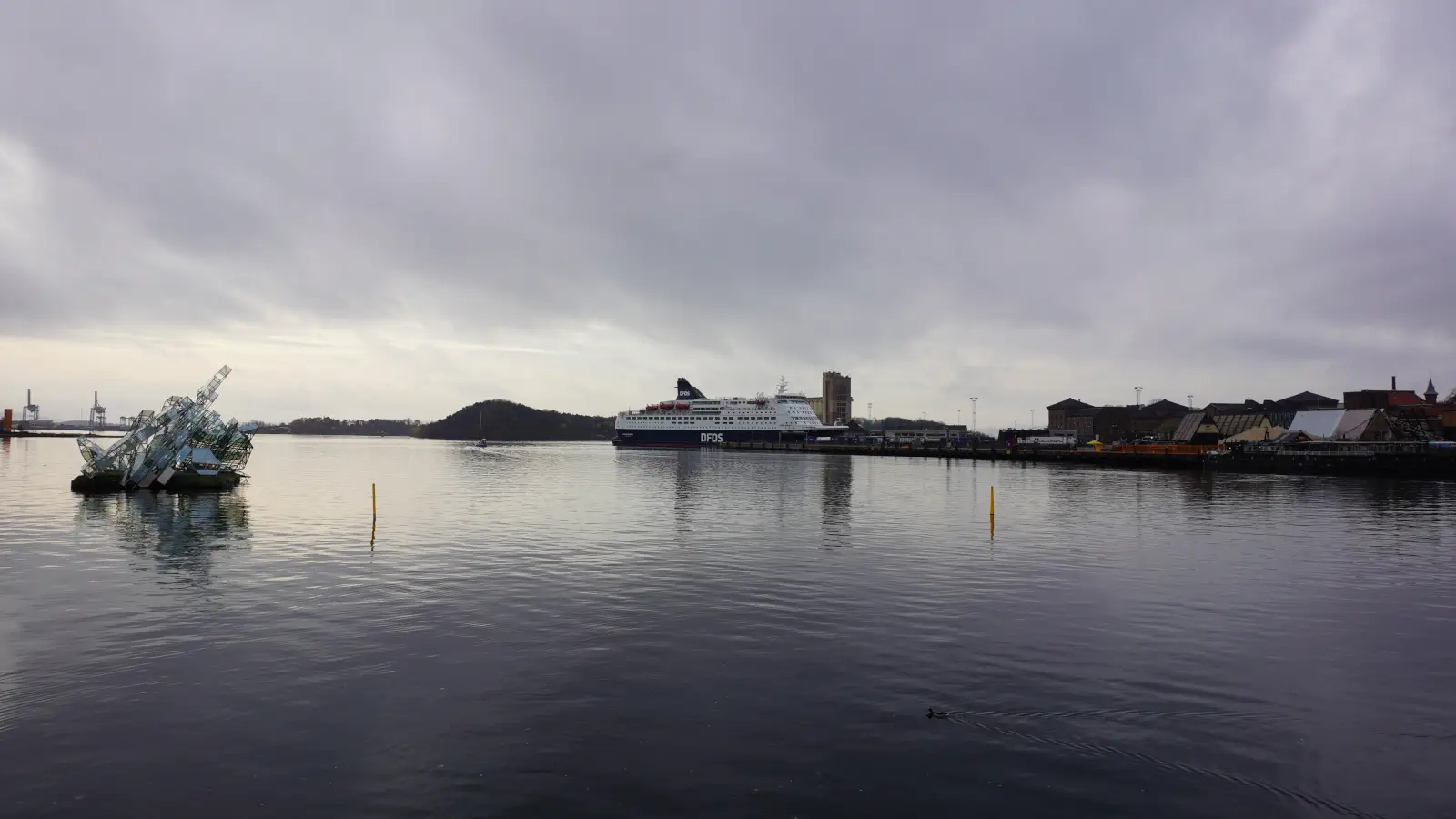 La DFDS-Ferry Crown Seaways au quai des ferries dans la capitale norvégienne Oslo.
