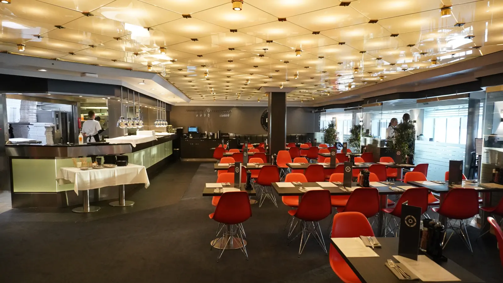 Le restaurant italien Little Italy sur le DFDS-Ferry Crown Seaways.