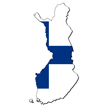 Carte et drapeau de Finlande