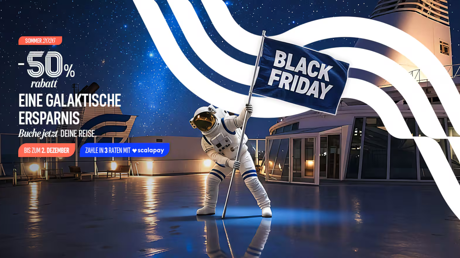 Grandi Navi Veloci - GNV Black Friday 2025 avec 50% de réduction à toutes les traversées en ferry