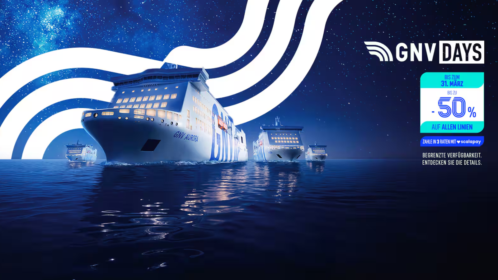 Offre GNV Days avec une réduction de 50% sur les ferries vers la Sardaigne et la Sicile