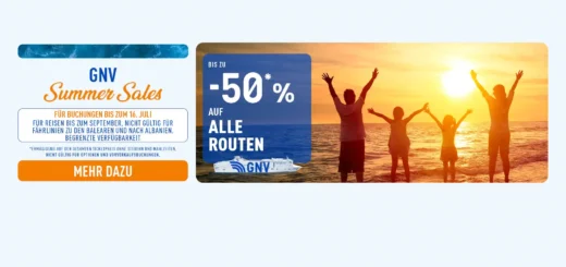 GNV Summer Sale avec jusqu'à 50% de réduction sur Ferries à destination de la Sardaigne et de la Sicile.