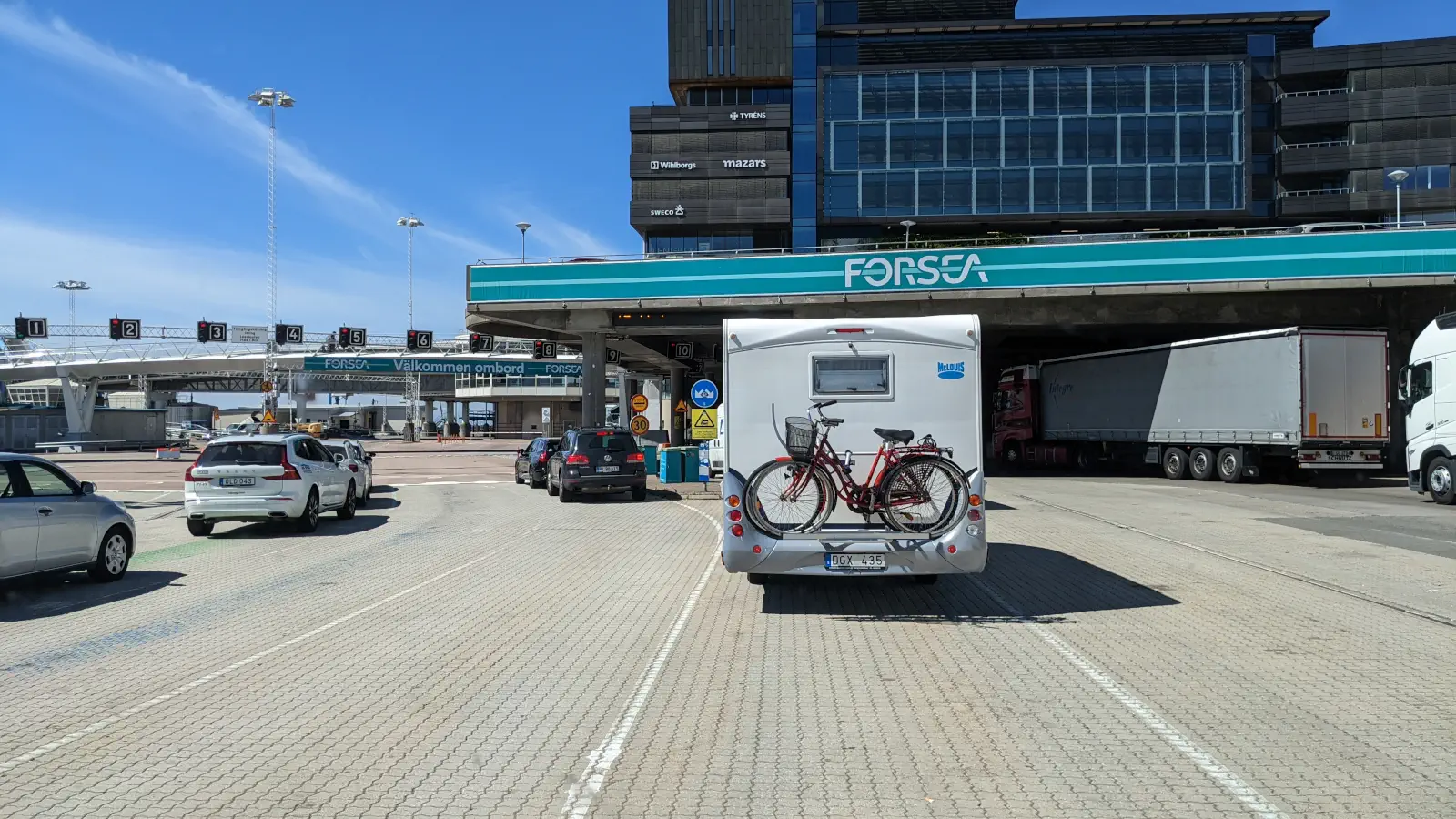Après l'enregistrement à Helsingborg, direction le ferry.