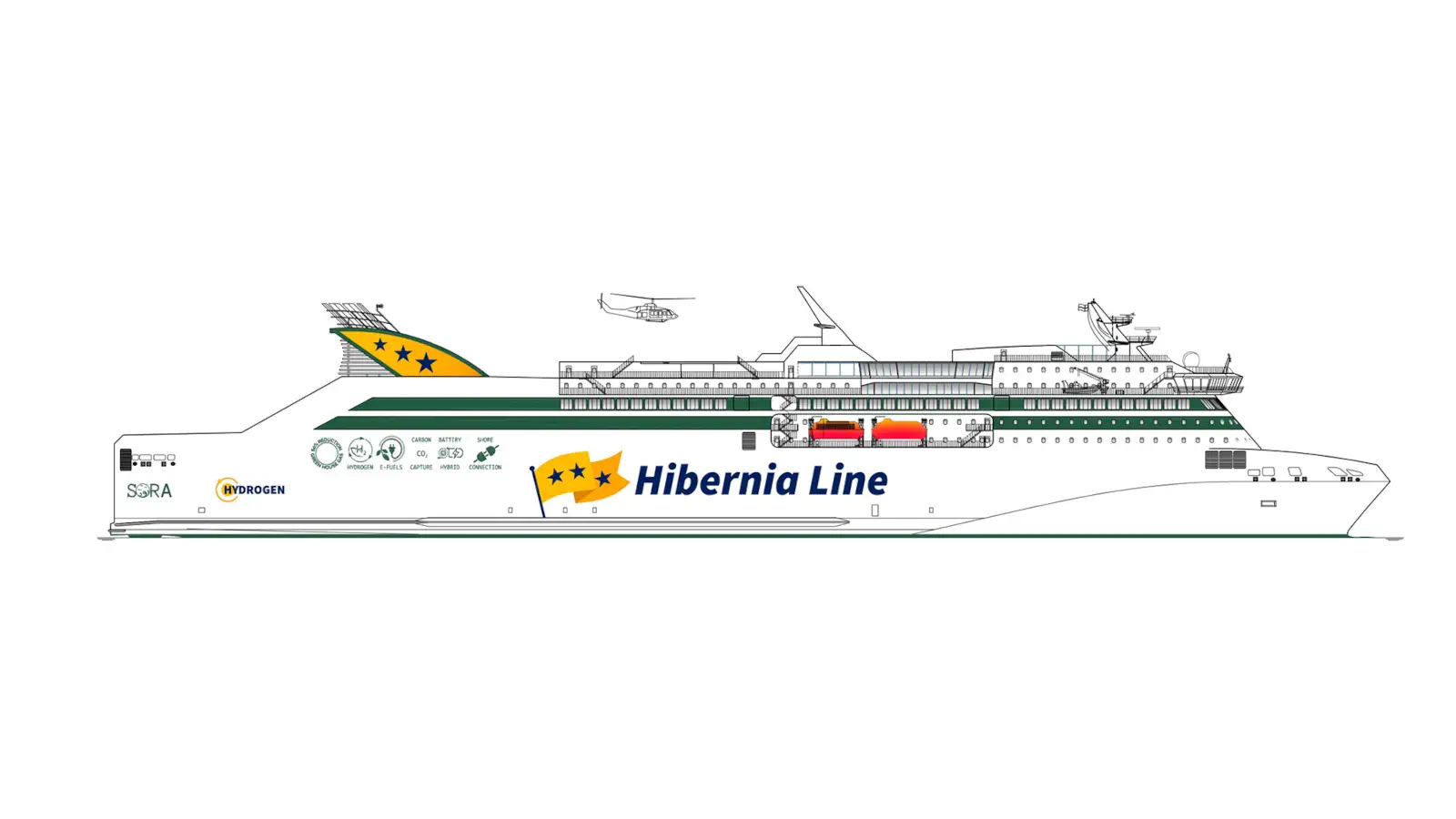 Concept d'un nouveau Ferry de la ligne Hibernia
