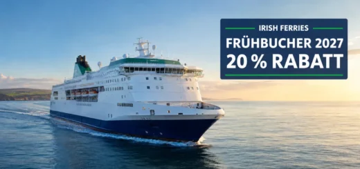 Irish Ferries propose une réduction de 20 % pour les réservations anticipées sur ses Ferries entre la France et l'Irlande en 2027.