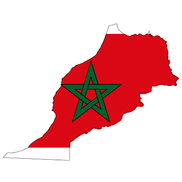 Carte et drapeau de Maroc