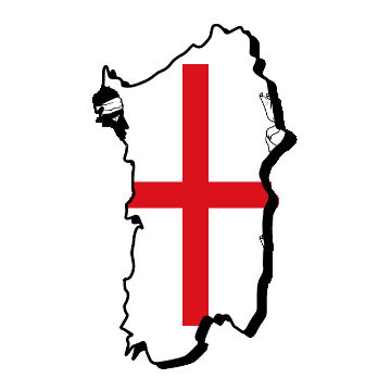 Carte et drapeau de Sardaigne