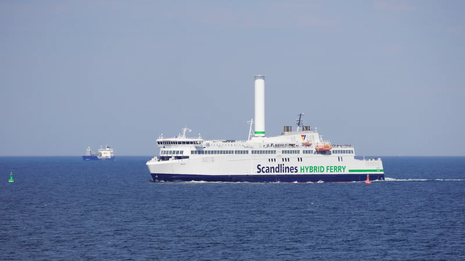 Le site Scandlines Ferry Berlin lors de la traversée du Danemark vers l'Allemagne.