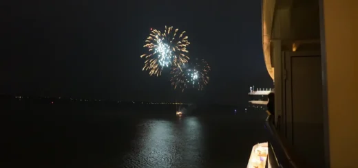 Le nouvel an à bord d'un ferry de croisière.