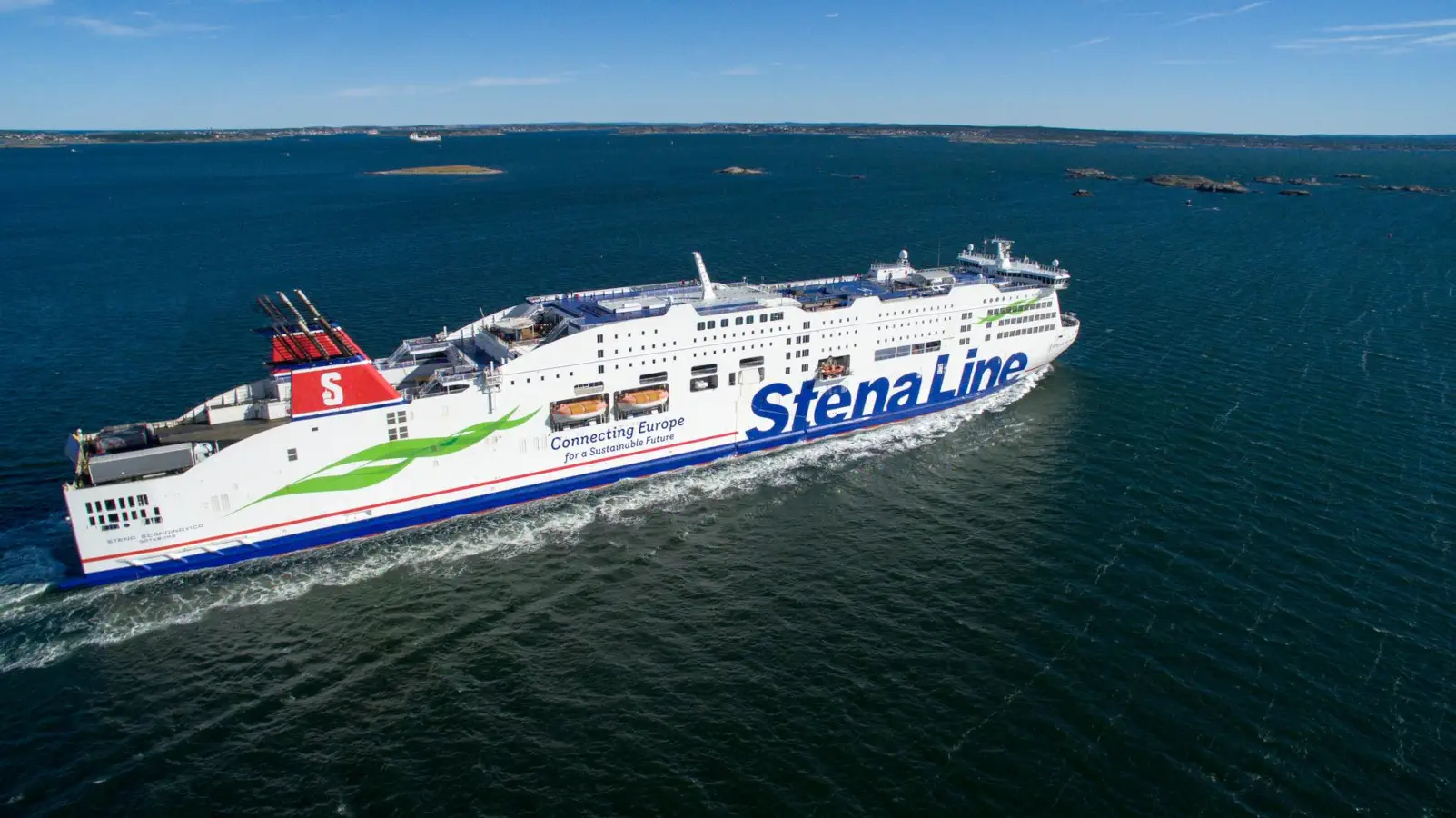Le Stena Line Ferry Stena Scandinavica est en route sur la liaison en ferry Kiel-Göteborg.