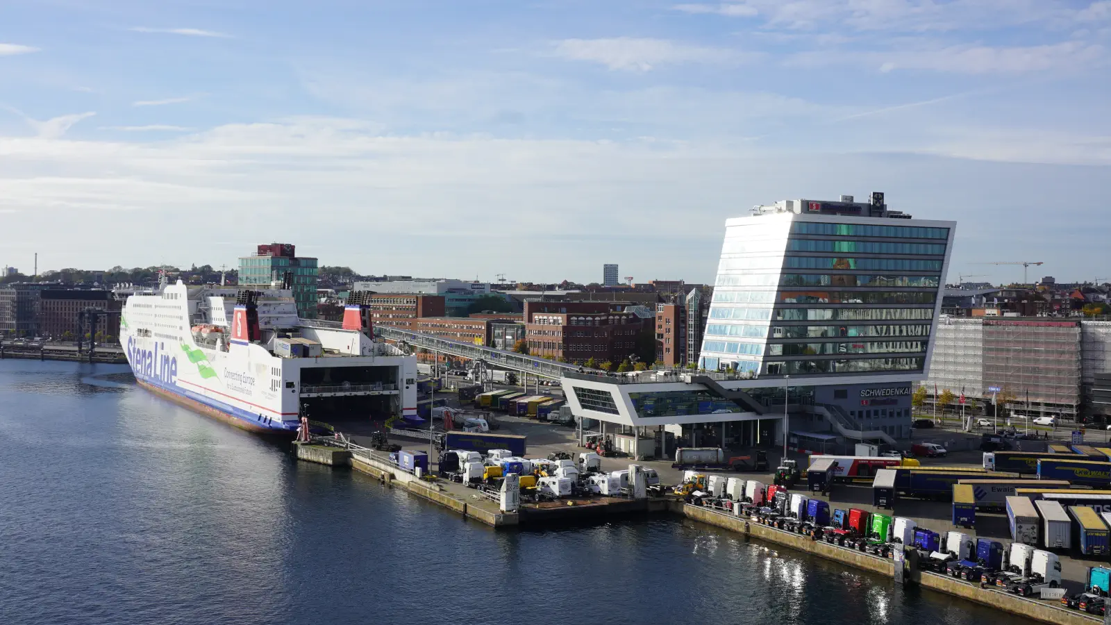 Le terminal de ferry de Stena Line sur le quai de Suède à Kiel.