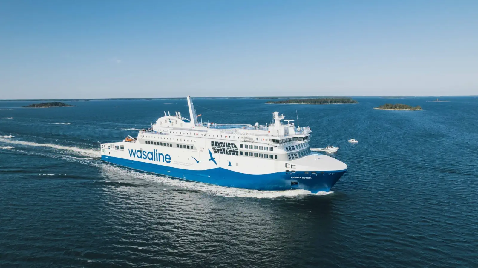 Le site Wasaline Ferry Aurora Botnia sur le chemin d'Umea à Vaasa.